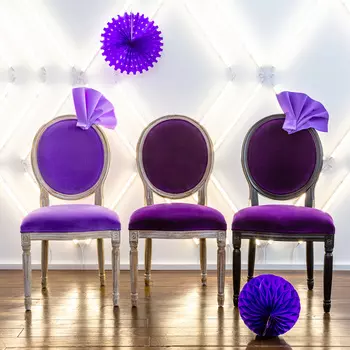 Стул луи с обивкой темно-фиолетового цвета