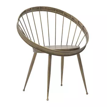 Стул металлический коричневого цвета