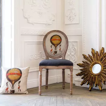 Стул монгольфьер версия 7 с сидением и спинкой серого цвета