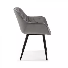 Стул Mulder из велюра серого цвета