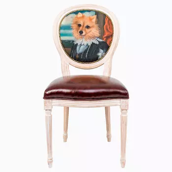 Стул музейный экспонат версия 11 ненаглядный с сидением из экокожи