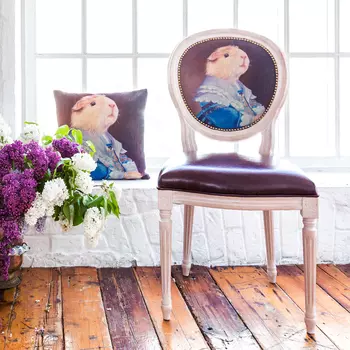 Стул музейный экспонат версия 20 благочестивая марта с сидением из экокожи