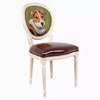 Стул музейный экспонат версия 29 с сидением из экокожи