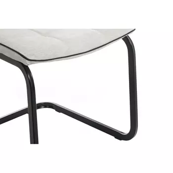 Стул Nana на металлическом каркасе с обивкой светло-серого цвета