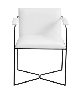 Стул обеденный из кожи с железной рамой