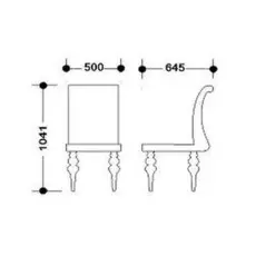 Стул Palermo с обивкой из серебристого велюра