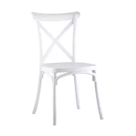 Стул пластиковый кроссбэк белого цвета