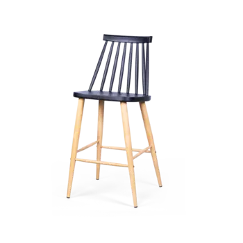 Стул полубарный Windsor черного цвета