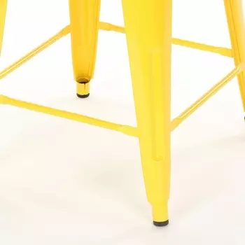 Стул полубарный желтый из стали