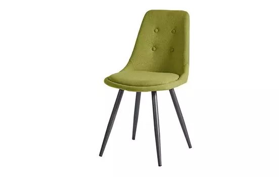 Стул с металлическими ножками зеленого цвета