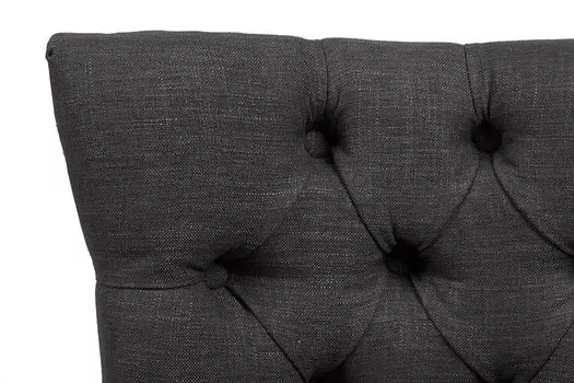 Стул с мягкой обивкой Lindor черный лен