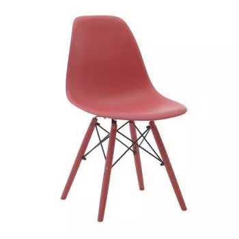 Стул с пластиковым сидением красный