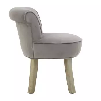 Стул серого цвета на деревянных ножках