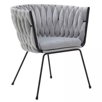 Стул серого цвета на металлических ножках