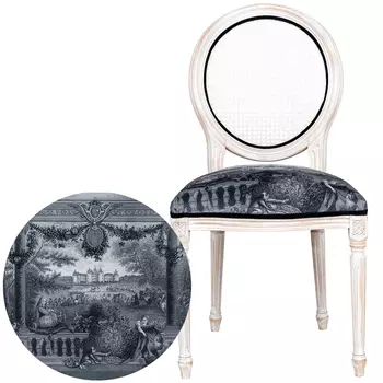 Стул шамбор со спинкой из ротанга