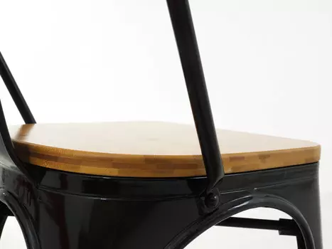 Стул Stan Wood со стальным каркасом