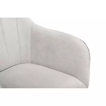 Стул Stef на металлическом каркасе с обивкой светло-серого цвета