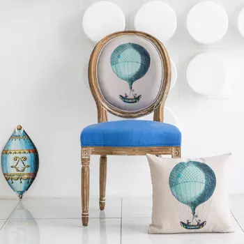 Стул сюффрен с сиденьем и спинкой голубого цвета