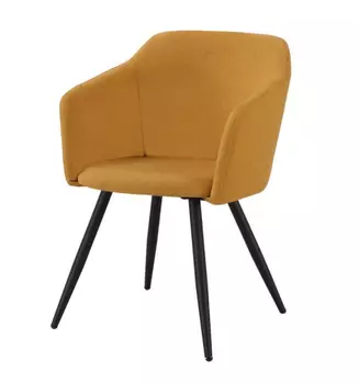 Стул уолтер с обивкой из ткани желтого цвета