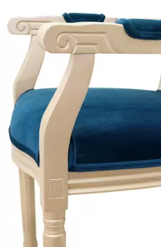 Стул Volker Arm Gold темно-синего цвета