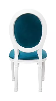 Стул Volker Blue+White с велюровой обивкой