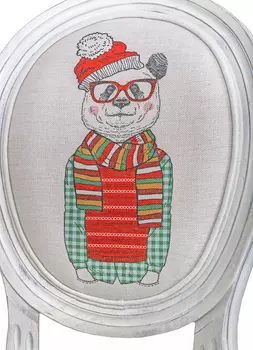 Стул Volker Grey Bear Ver.2 с каркасом белого цвета