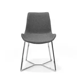 Стул в обивке из ткани серого цвета