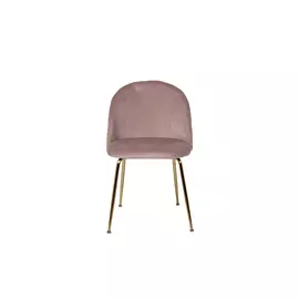 Стул в обивке из велюра пепельно-розового цвета