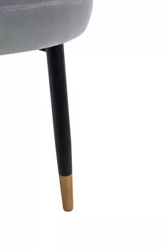 Стул в обивке из велюра серого цвета