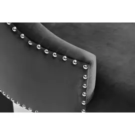 Стул в обивке из велюра серого цвета