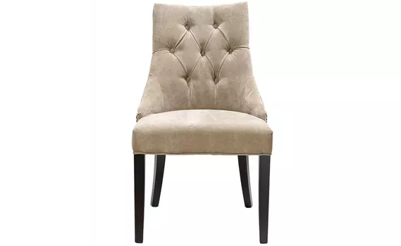 Стул велюровый бежевого цвета