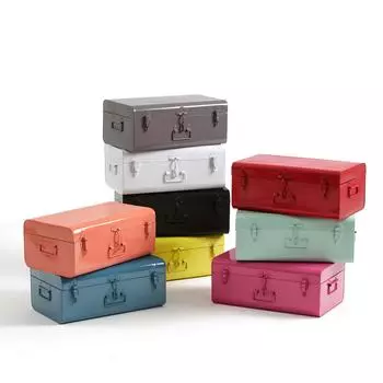 Сундук-чемодан Masa из металла желтого цвета