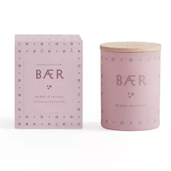 Свеча ароматическая Baer розового цвета с крышкой