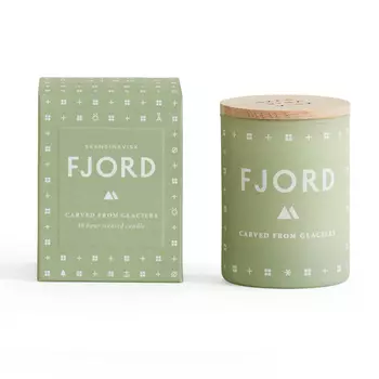 Свеча ароматическая Fjord зеленого цвета с крышкой