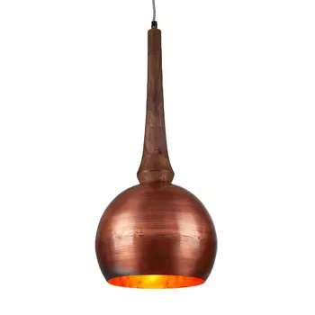 Светильник подвесной медного цвета