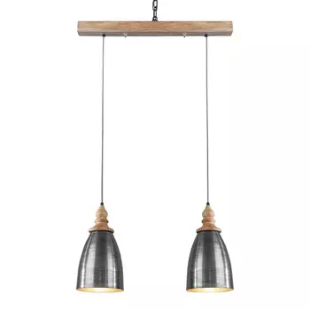 Светильник подвесной с плафонами стального цвета