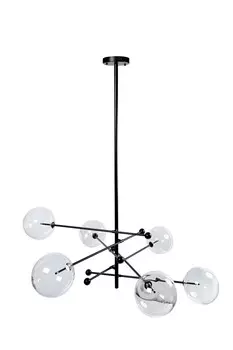 Светильник потолочный с шестью стеклянными плафонами