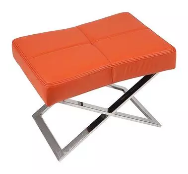 Табурет Aster x Stool оранжевая кожа класса премиум