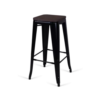 Табурет барный Tolix Wood с деревянным сидением