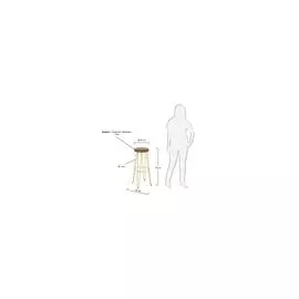 Табурет Julia Grup Farley из массива дерева и металла