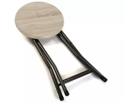 Табурет Light Black из дерева и металла