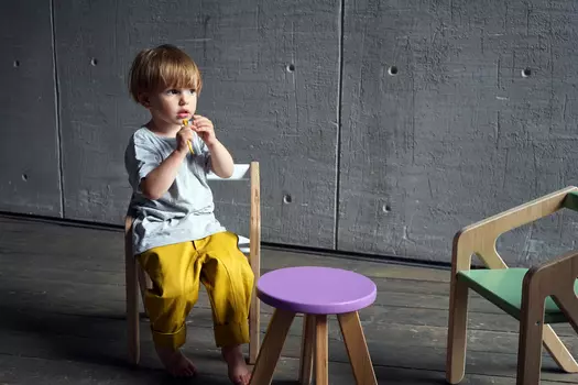 Табурет Malevich розового цвета 1.5-5 лет