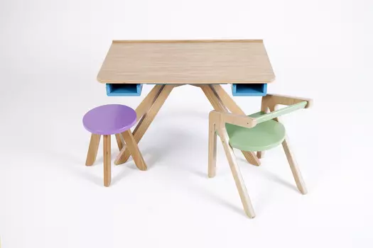 Табурет Moonk "Malevich" белый 1.5-5 лет