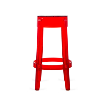 Табурет полубарный Ghost красного цвета