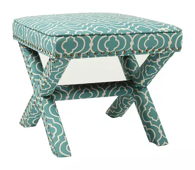 Табурет Remy Ottoman орнамент лен