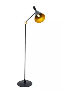 Торшер черно-золотого цвета