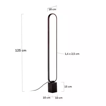 Торшер Cinta с мраморным основанием