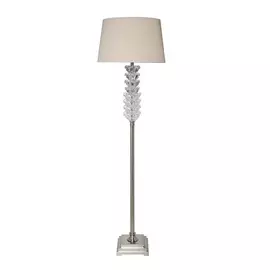 Торшер напольный с бежевым абажуром