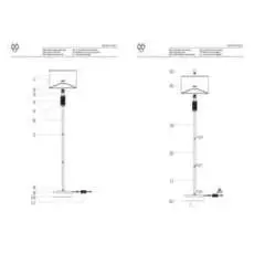 Торшер онтарио с металлическим основанием