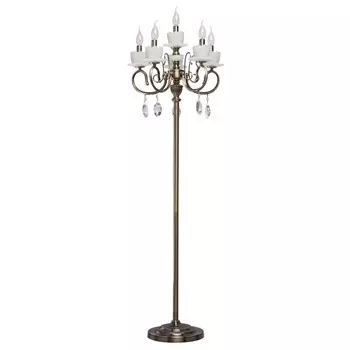 Торшер свеча с хрустальными подвесками